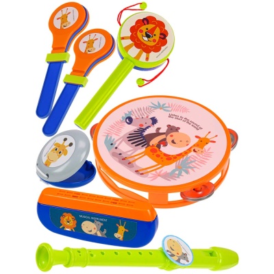 Набор музыкальных инструментов Весёлый оркестр 7 инструментов Рыжий кот И-4128 1